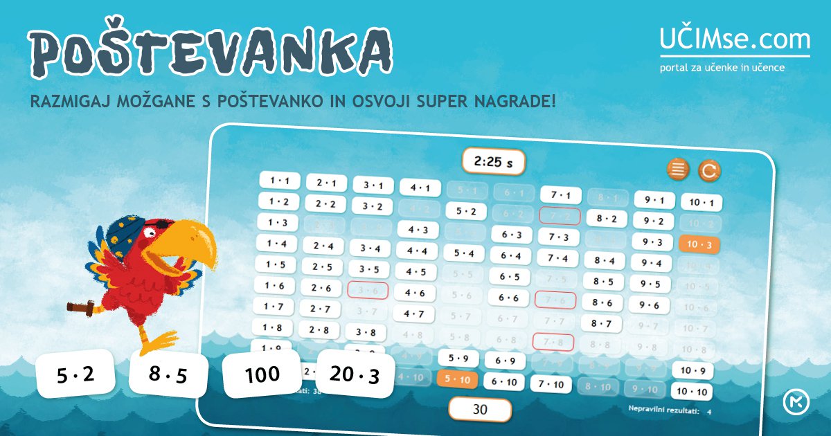 UČIMse.com - Poštevanka